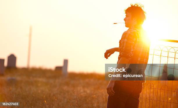 Farmboy E Paese Cimitero - Fotografie stock e altre immagini di Adolescenza - Adolescenza, Cittadina americana, Adulto