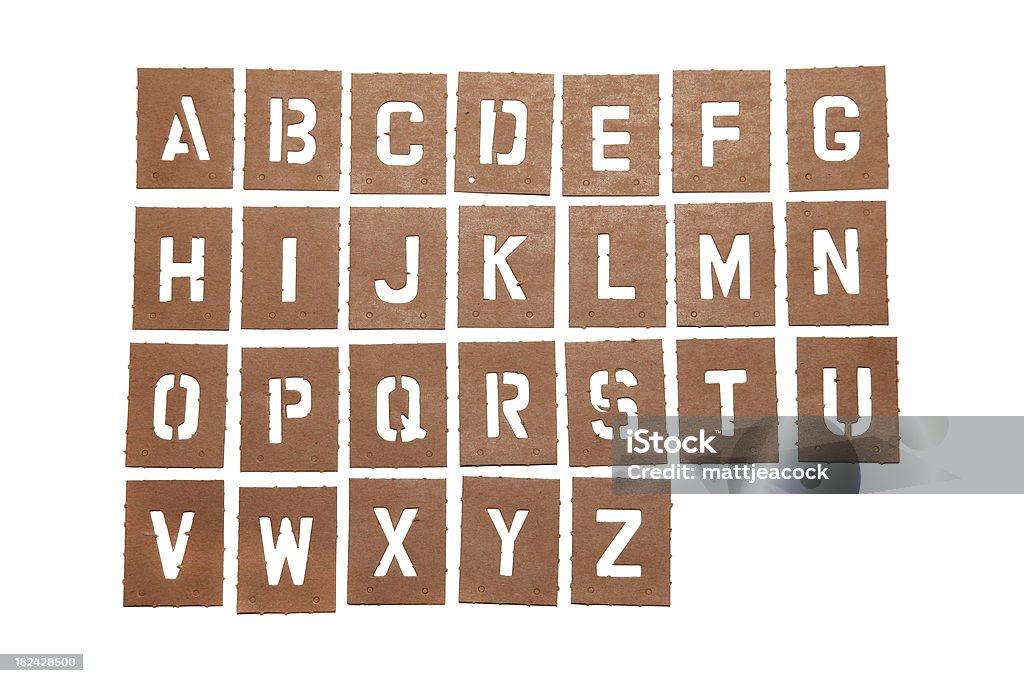 Alphabet lettres au pochoir - Photo de Abstrait libre de droits