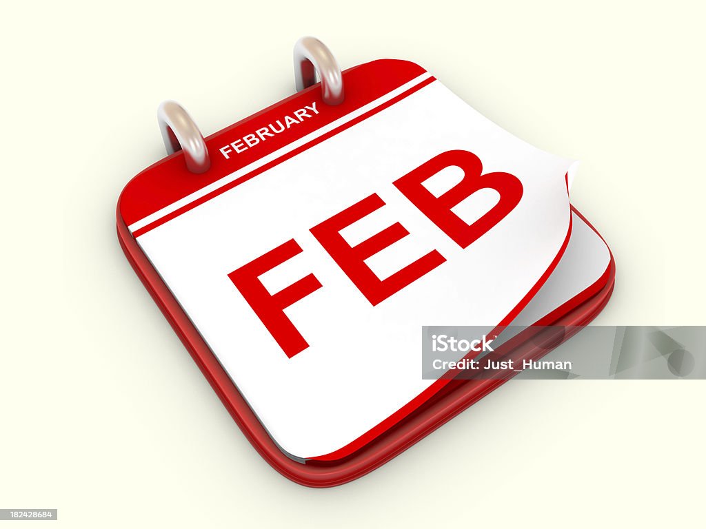 Mês de fevereiro de - Foto de stock de Agenda pessoal royalty-free