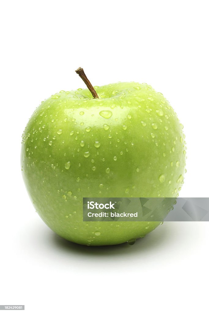 Green Apple with Droplet "Fresh green apple with water droplets, isolated on white background.Similar images -" Apple - Fruit Stock Photo