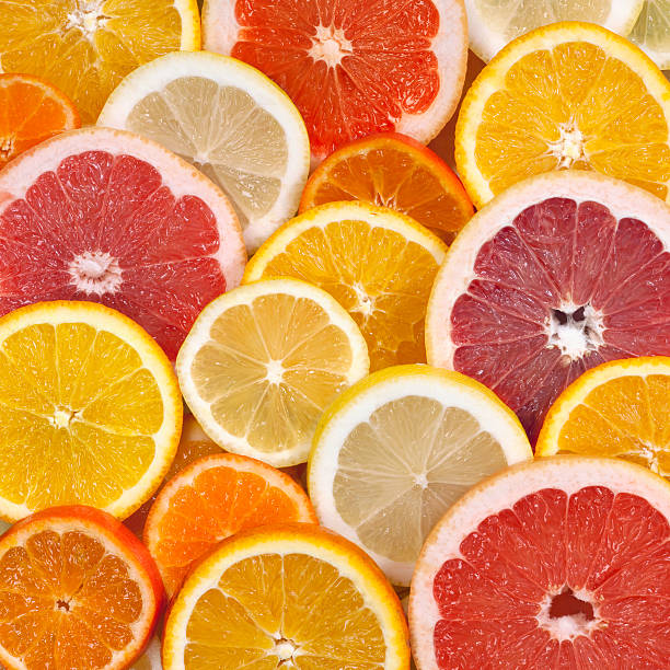 감귤류 배경기술 - orange fruit portion multi colored 뉴스 사진 이미지