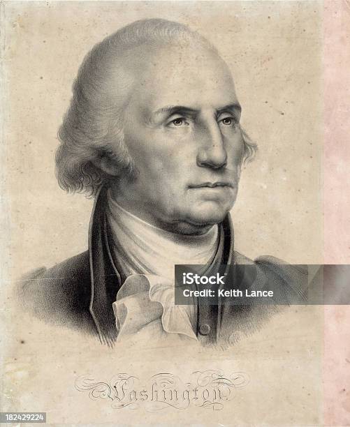 Retrato De George Washington - Arte vetorial de stock e mais imagens de George Washington - George Washington, Dia dos Presidentes, Ilustração
