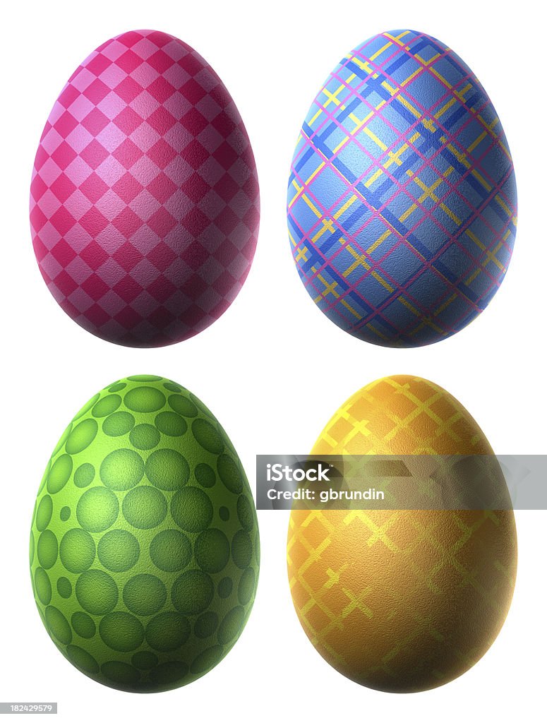 Wielkanoc jajka - Zbiór zdjęć royalty-free (Białe tło)