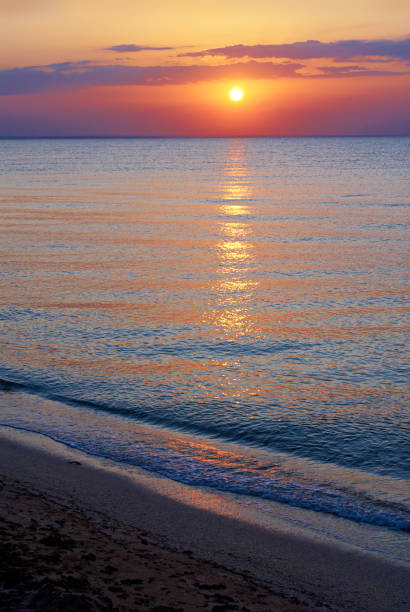 istock Sunset on the sea beach 182429733