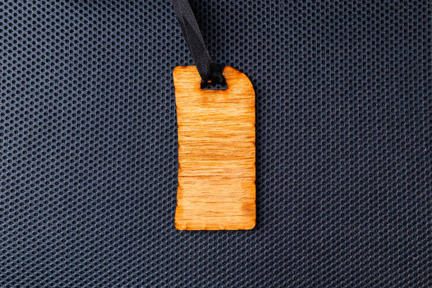 istock Empty wooden mockup board on grey surface.Mockup for your design.Top view. 1824299050