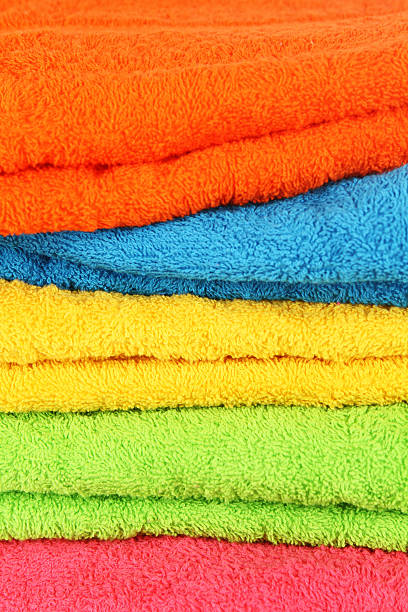 istock Background of Rainbow Towels 182430131