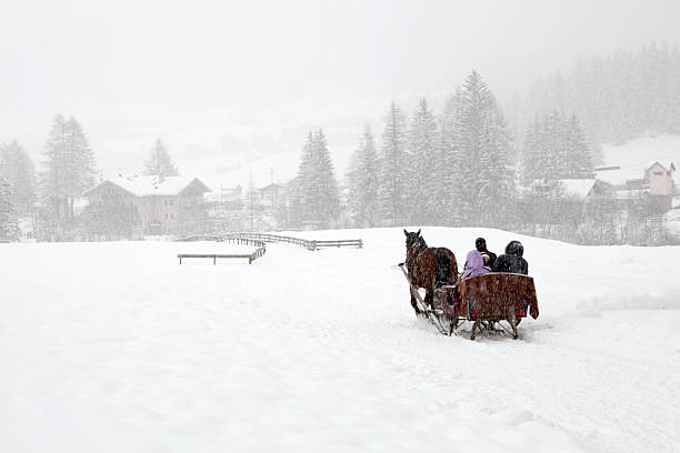 With the sleigh through winter wonderland