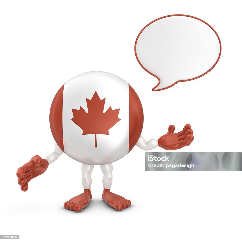 Kanada Znak z Dymek - Zbiór zdjęć royalty-free (Białe tło)