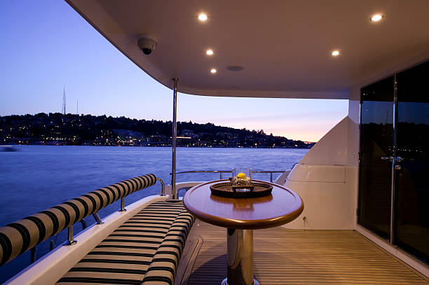 istock teak stern deck motor yacht dusk 182430611