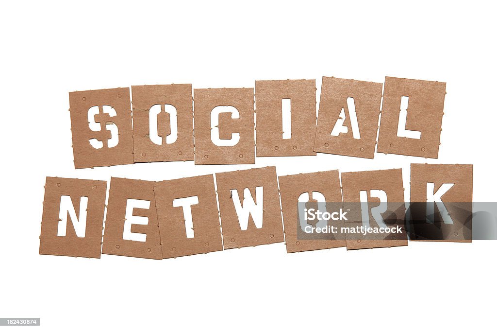 Schablone Buchstaben für die Worte sozialen Netzwerk - Lizenzfrei Abstrakt Stock-Foto