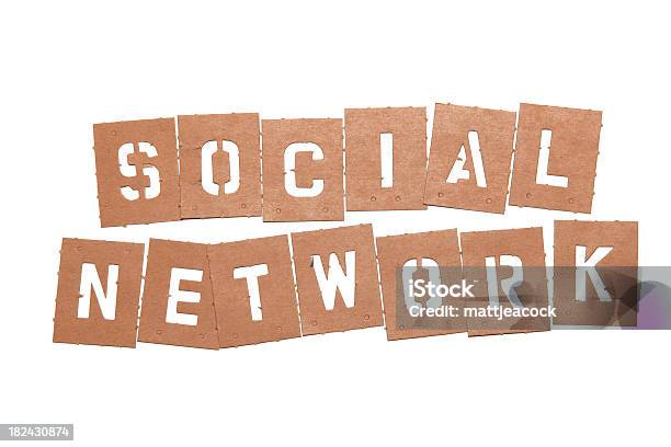 Schablone Buchstaben Für Die Worte Sozialen Netzwerk Stockfoto und mehr Bilder von Abstrakt