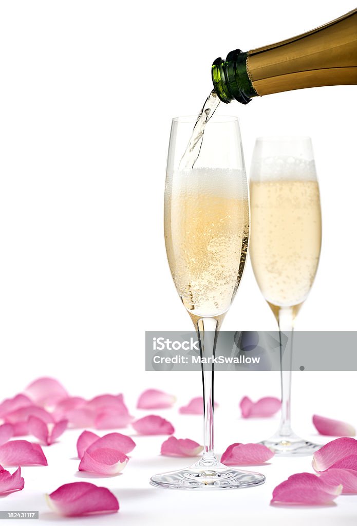 Romântico de Champagne - Royalty-free Bebida com espuma Foto de stock