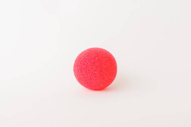 istock Red foam nose on a white background. Red nose day concept. 1824311616