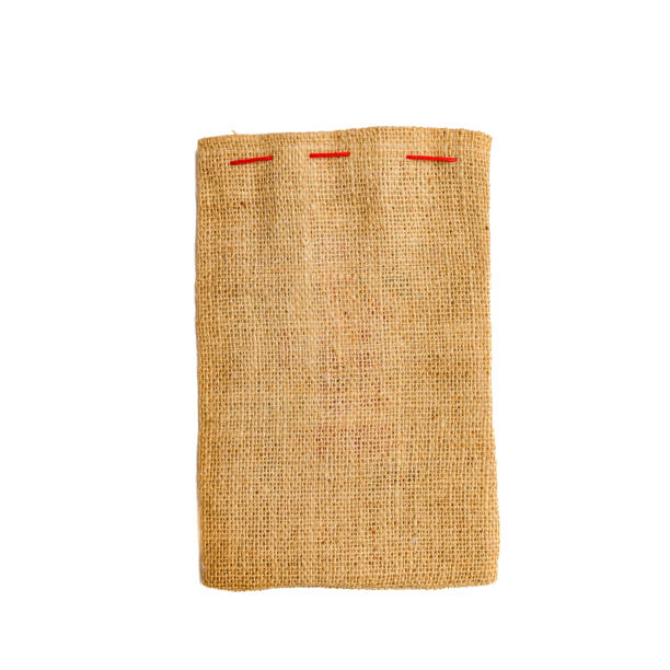 istock Empty Christmas linen Santa Claus bag on white isolated background. 1824312031