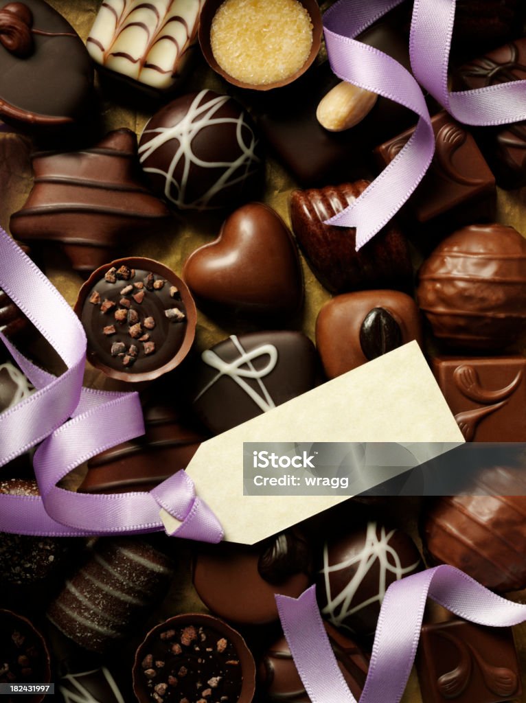 Пустая этикетка с шоколадные конфеты - Стоковые фото Без людей роялти-фри