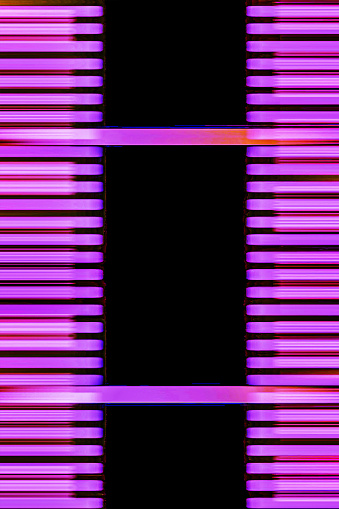 Thick horizontal lines create a frame in this symmetrical abstract background. Purple and black are the key colors.