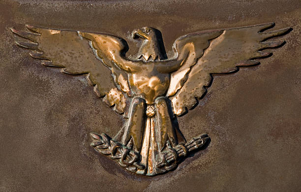 istock brass American eagle with arrows and claws 182432317