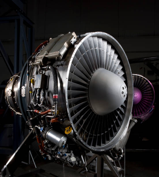 An abstract close-up of a rocket engine afterburner nozzle and combustion chamber, Pretoria, South Africa