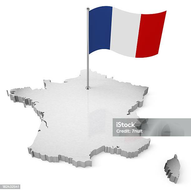 Photo libre de droit de 3 D Carte De Drapeau France banque d'images et plus d'images libres de droit de Carte - Carte, Forme tridimensionnelle, France