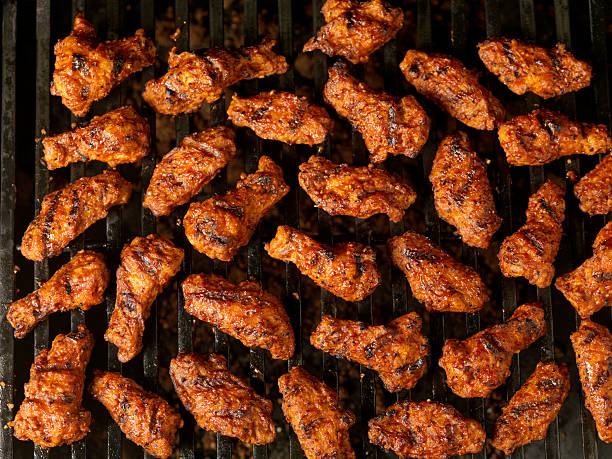 BBQ Chicken Wings on the Grill