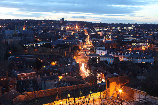 istock Winchester City Center at dusk 182433237