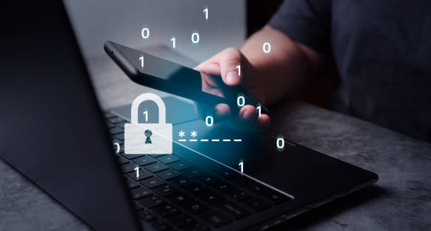 istock Woman use smartphone and laptop for protection with two factor authentication. 1824333818