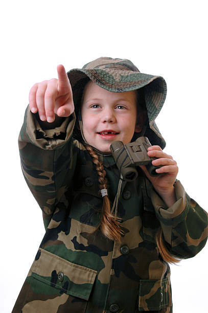 istock Camo Girl Pointing 182433881