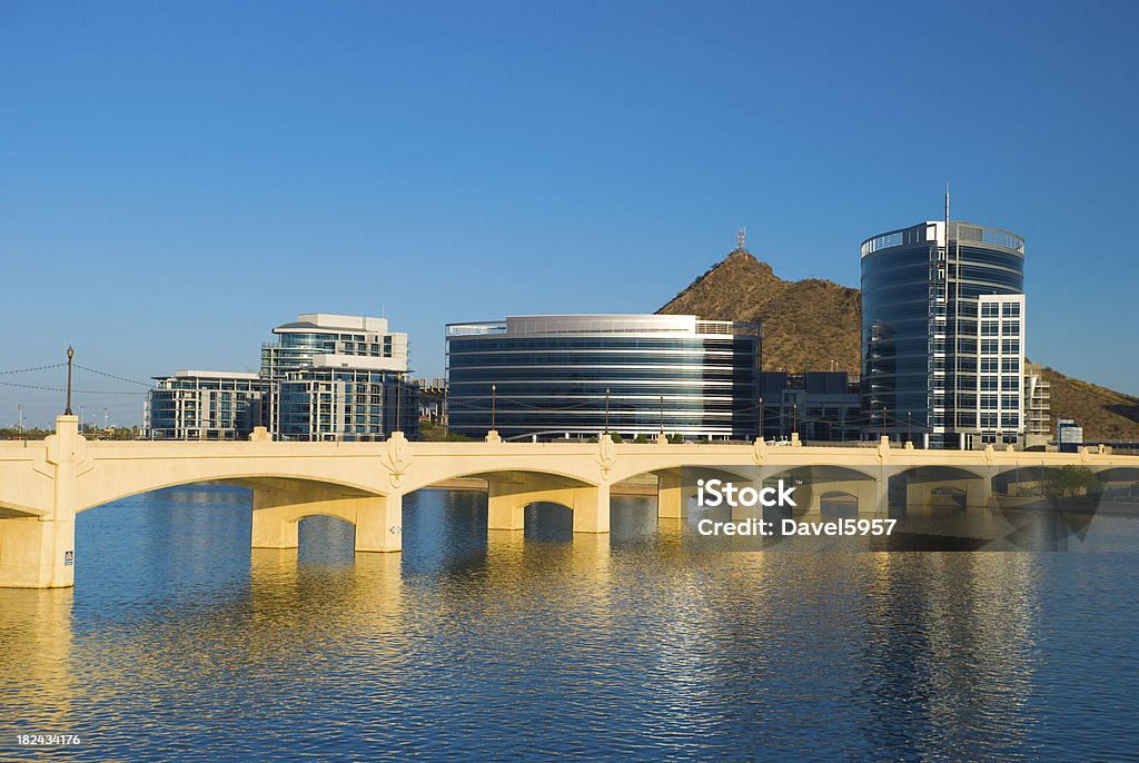 Tempe skyline de Rio e Ponte - Royalty-free Arizona Foto de stock