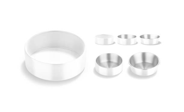 istock Blank white ceramic dog bowl mockup, top view 1824342290