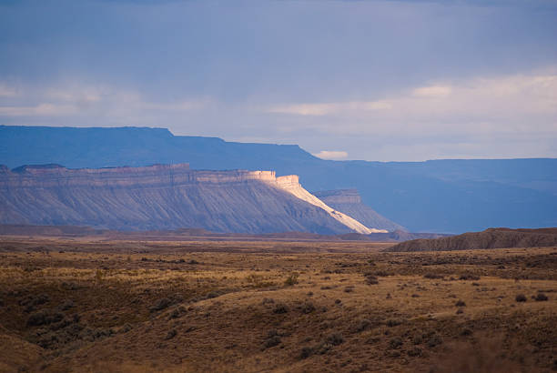 landscape desert badlands sunlight sunset
