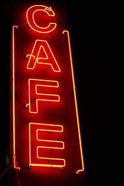 istock Orange Neon Cafe Sign 182434567