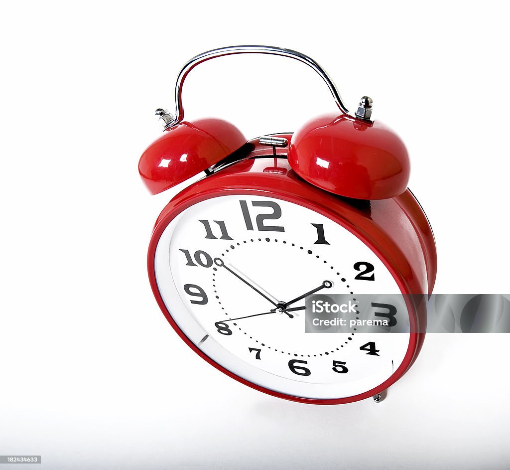 Red Wecker - Lizenzfrei Auf die Uhr sehen Stock-Foto