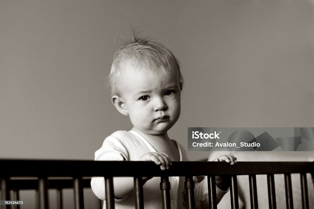 Unglücklich - Lizenzfrei Babybett Stock-Foto