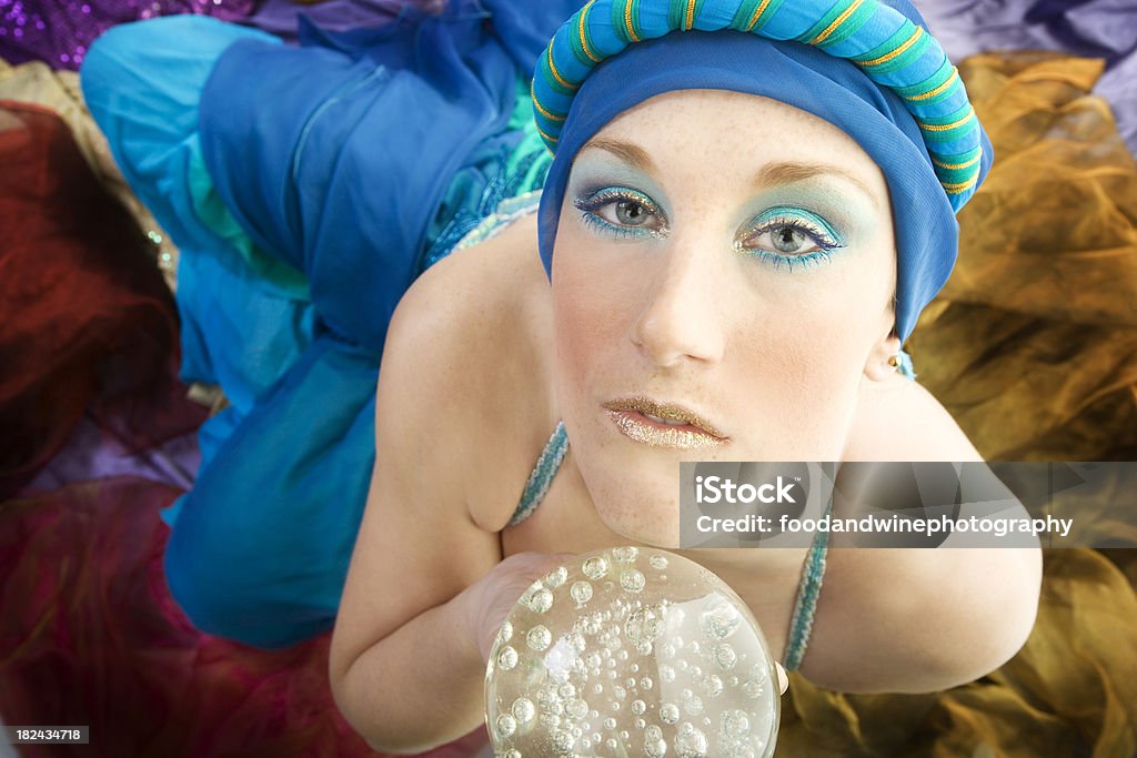 fortune teller a fortune teller with her Crystal ball Concepts Stock Photo