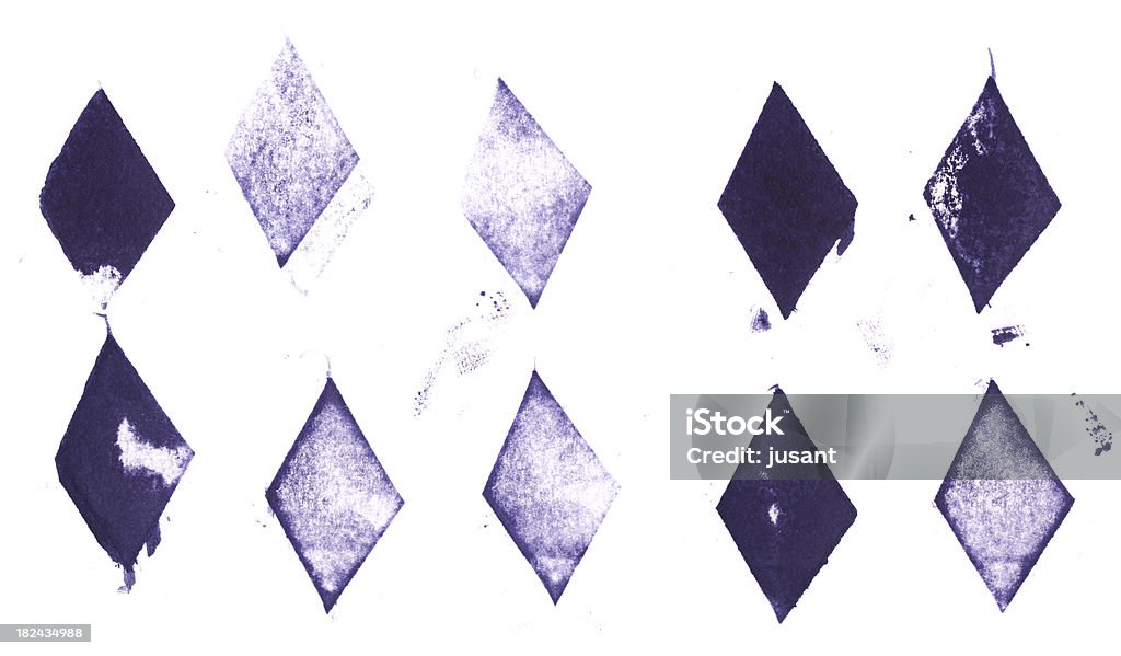 Kolekcja kształtów diamond wydrukowane Druk wypukły - Zbiór zdjęć royalty-free (Atrament)