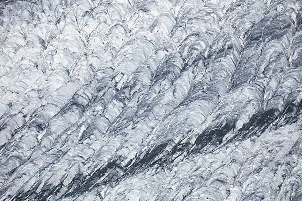 Glacier crevasses and textures.