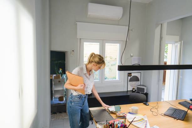 istock Interior designer's choosing the right colour for the interior 1824350880