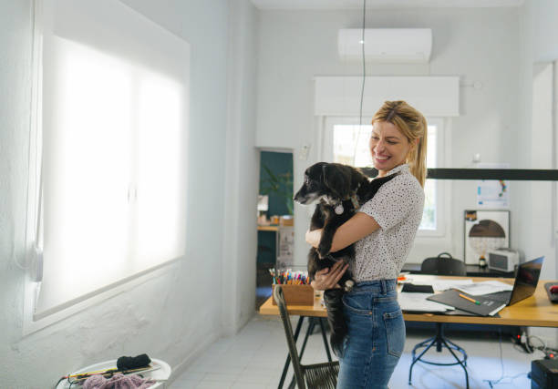 istock Working from my office with my little assistant by my side 1824350896