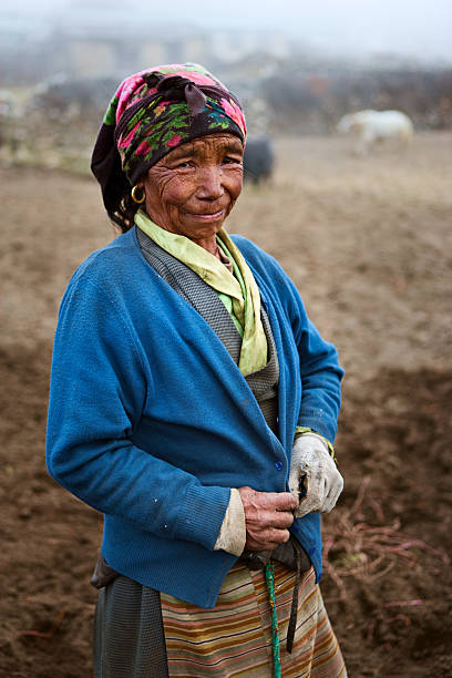 istock Nepali woman working in the field 182435382