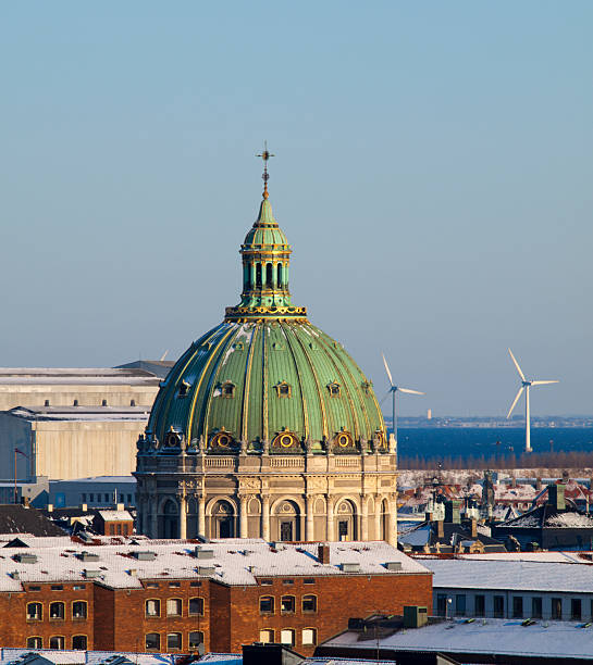 istock Marble Church viewed from Round Tower in Copenhagen 182435405