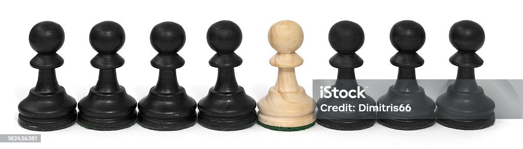 Jeu d'échecs Pawns'Individualité - Photo de Concepts libre de droits