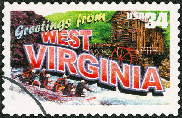 istock Postage stamp with greetings from West Virginia 182436697
