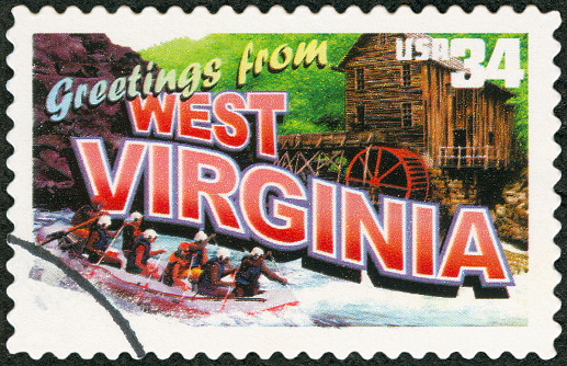 Postage Stamp - Greetings from West Virginia