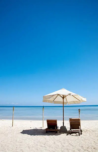 "beautiful beach of Nusa Dua, Bali with a clear skyfor more images, please click :"