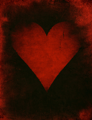 heart shaped grunge background