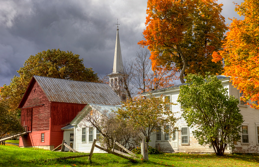 Autumn in the small town of Peacham, Vermont