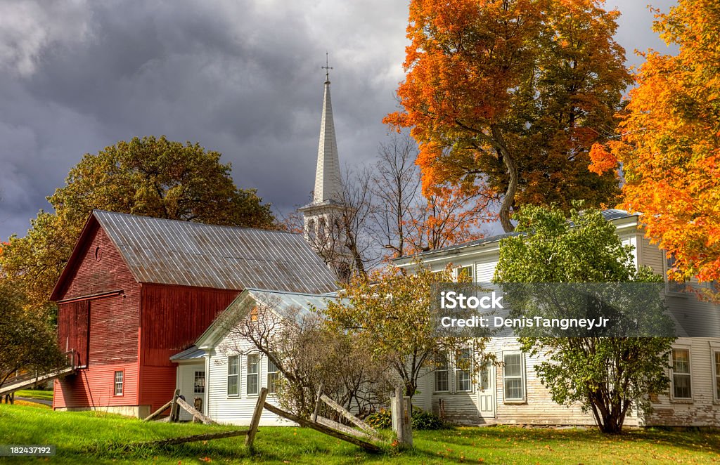 Autumn in Vermont Autumn in the small town of Peacham, Vermont New England - USA Stock Photo