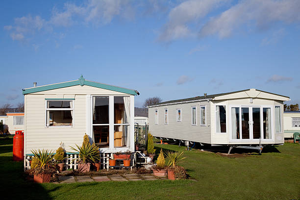 istock Luxury holiday homes on a caravan park - UK 182437285