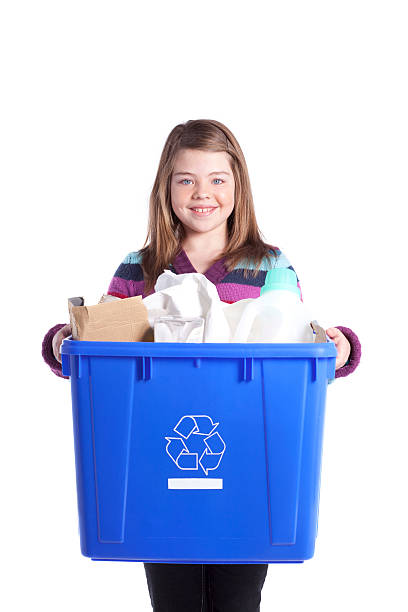 istock Happy young girl recycling 182437466