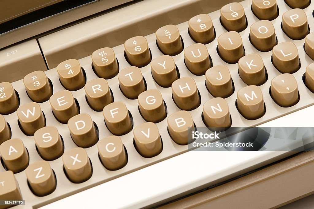 Retrò macchina da scrivere tasti - Foto stock royalty-free di 1960-1969